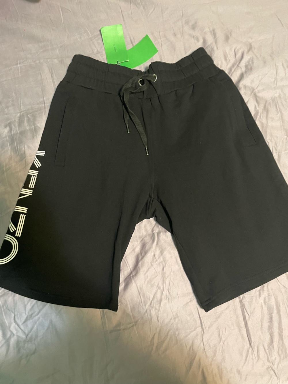 KENZO Men's Black Logo Drawstring Shorts